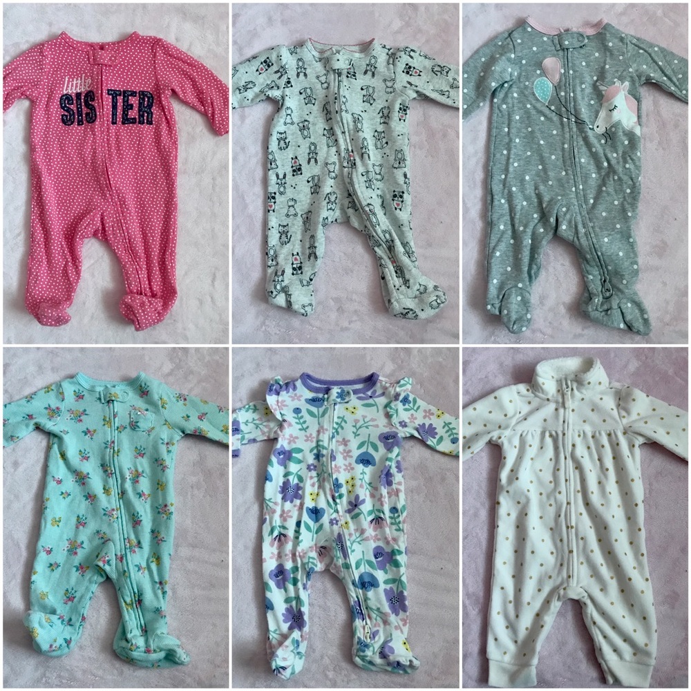 Carter’s girl zipper one pieces